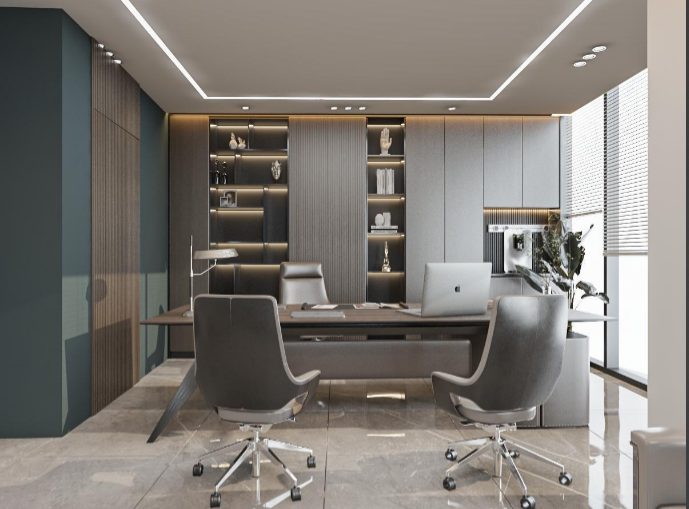 وێنای سێ ڕەهەندیی نووسینگەیەکی بەڕێوەبەرایەتی
